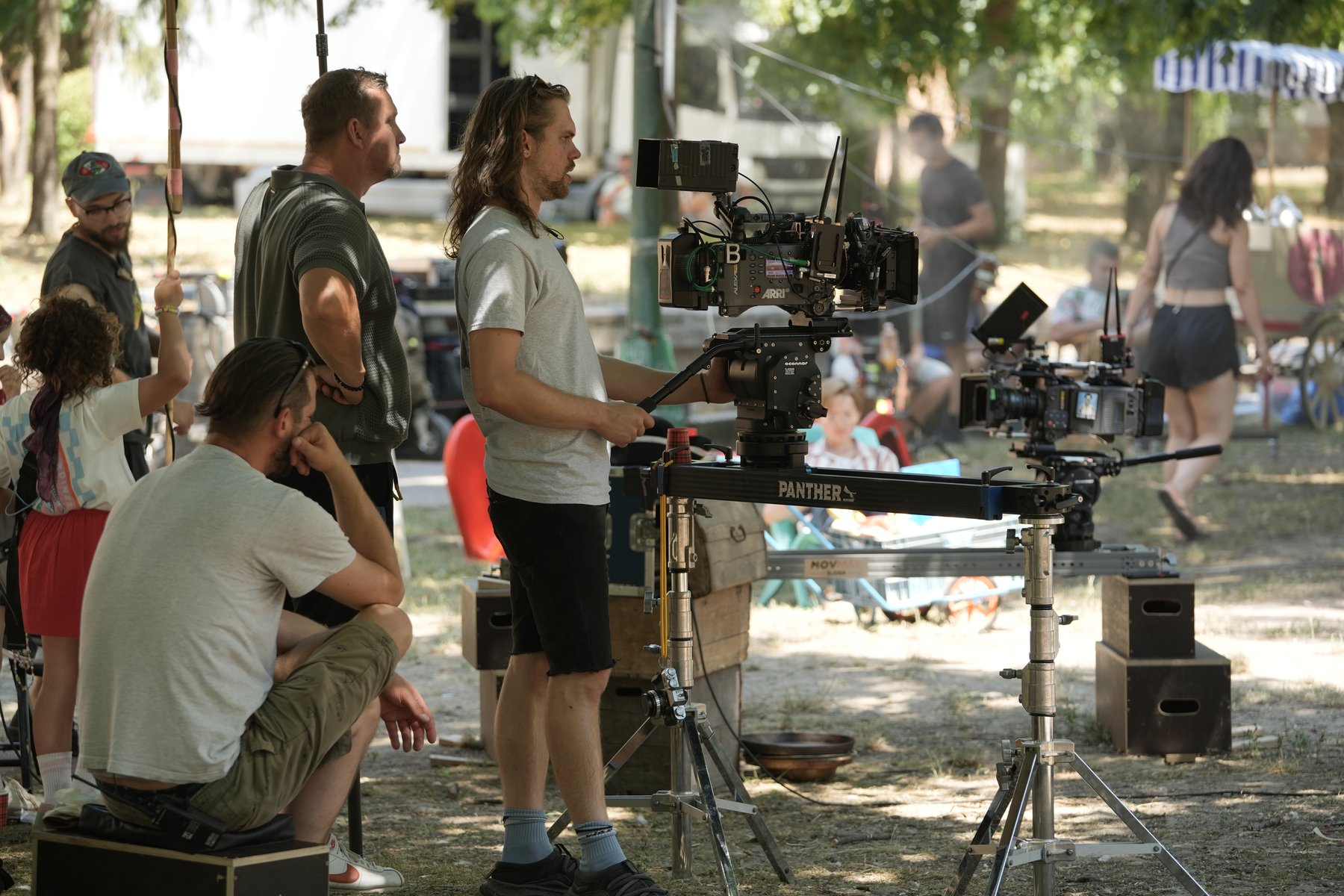 Filming in the field – on a playground and in a quarry